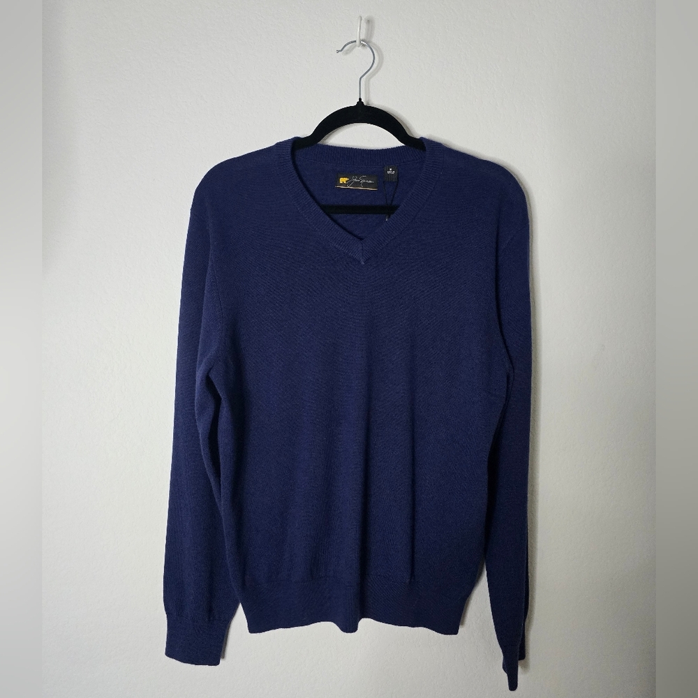 NWT Jack Nicklaus Men's Blue V-Neck Sweater Size Small